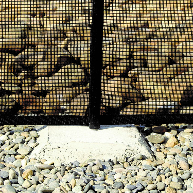 Barrière de Protection pour Piscine Barriere en Maille, en Aluminium acier  Inoxydable Textilène, 90x125cm (L x H), Noir - Costway