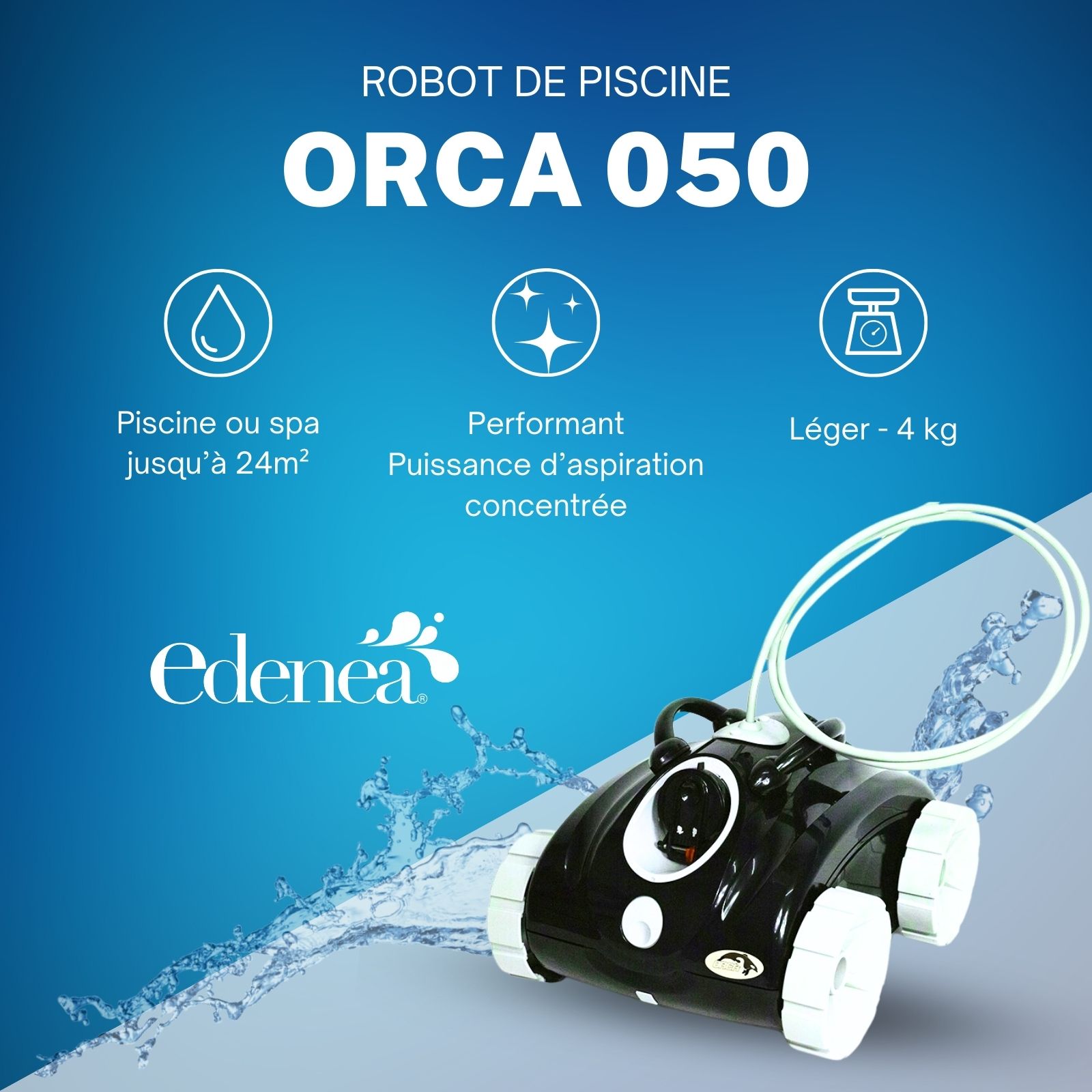 Robot pour piscine Orca 050 performance piscine et spa fond plat