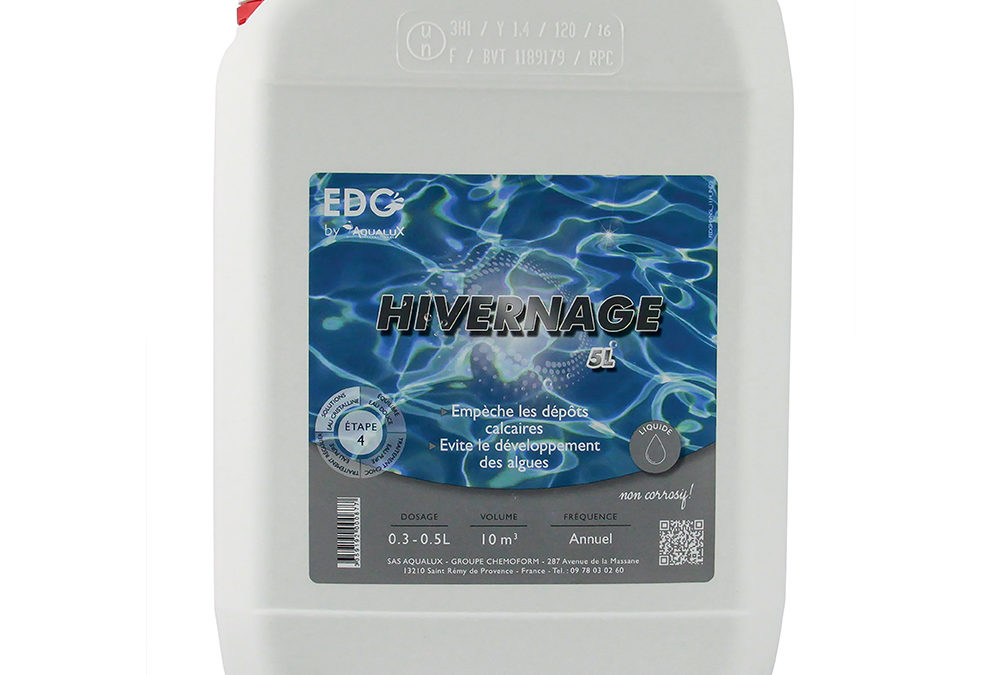 Liquide Hivernage piscine 5L- EDG By AQUALUX – Bidon de 5 Litres