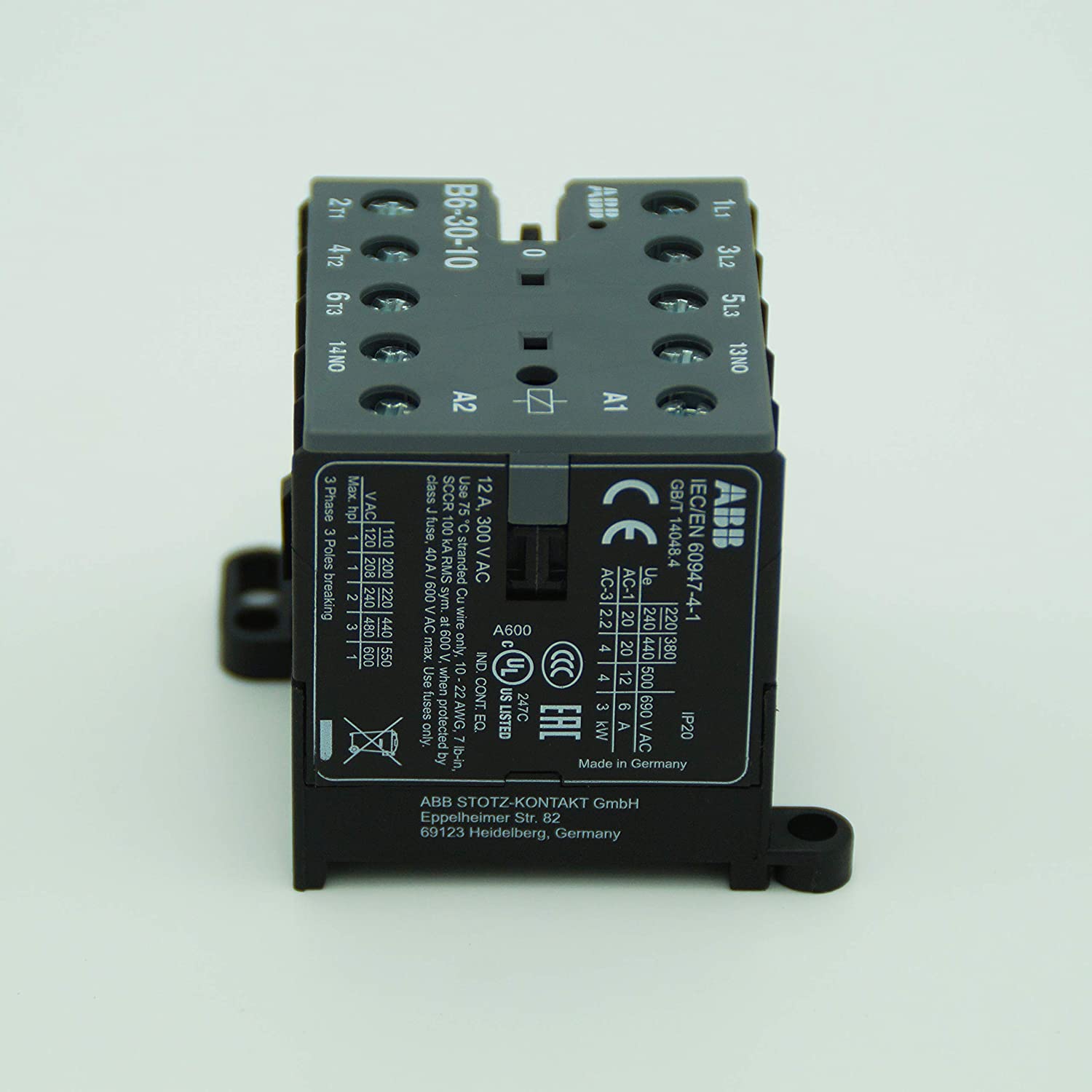 Mini contacteur 4 Pôles AC3 8A - 220 V pour Coffret Electrique