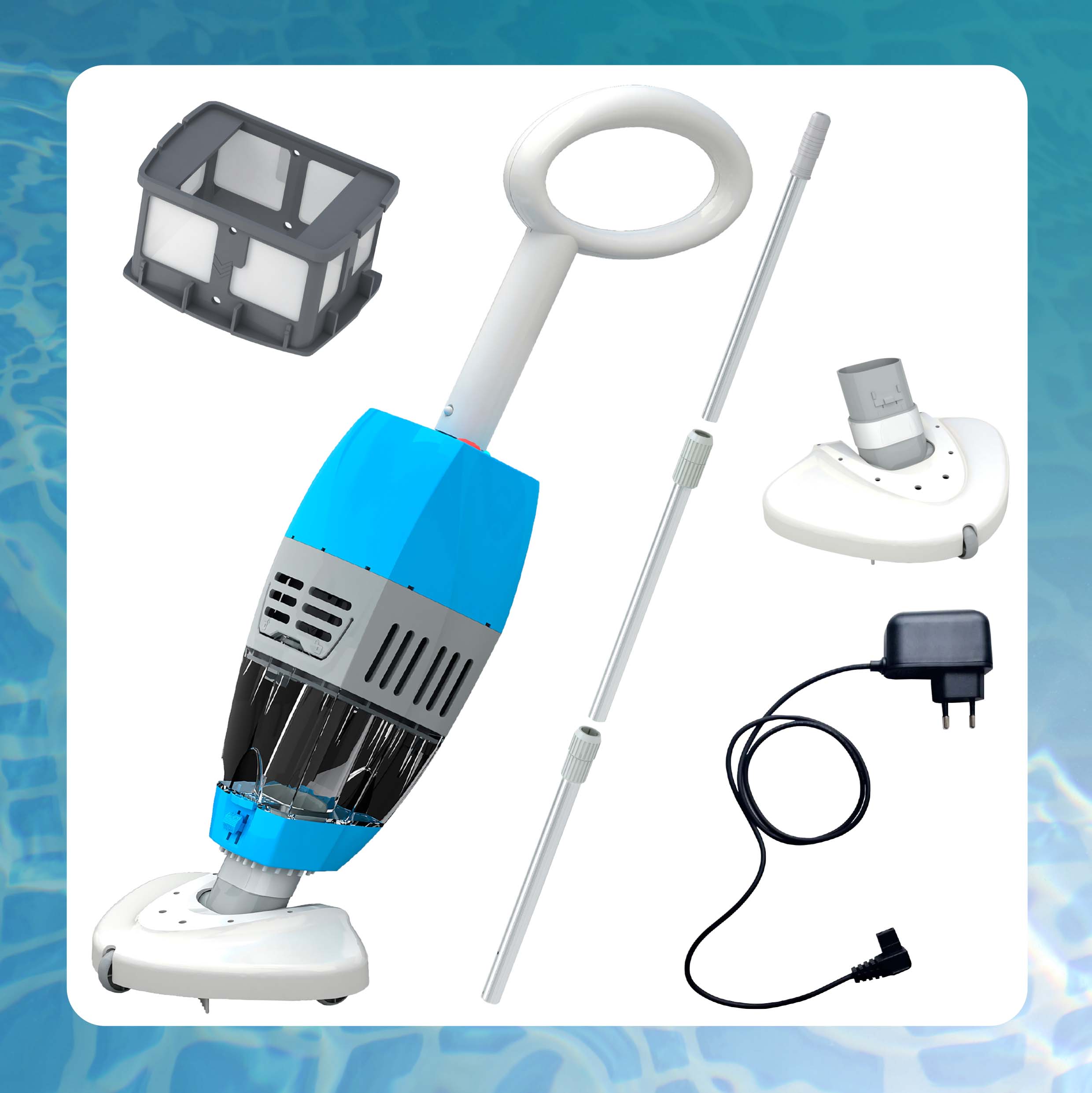 Aspirateur de piscine sans fil Robot nettoyeur de piscine sans fil 100-240V  (prise UE) CN016