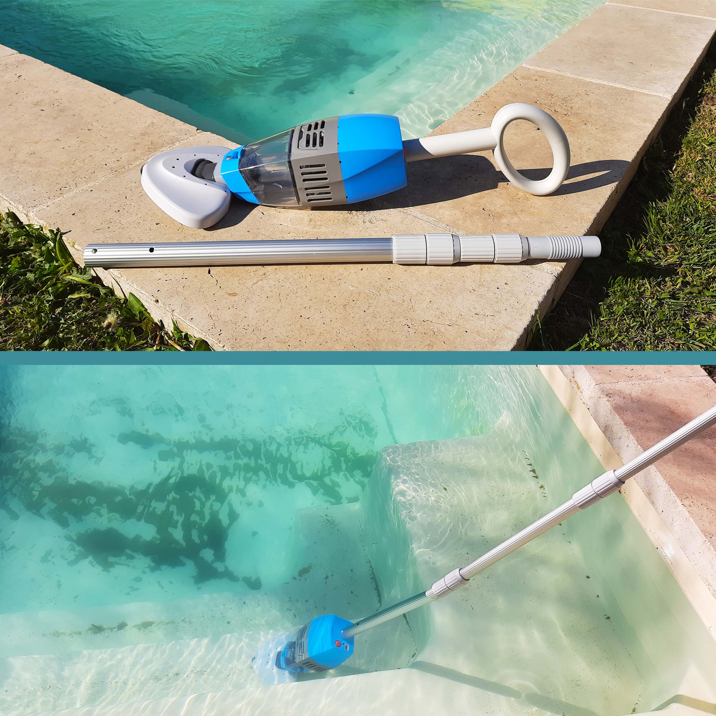 Aspirateur électrique sans fil et rechargeable pour spa et piscines