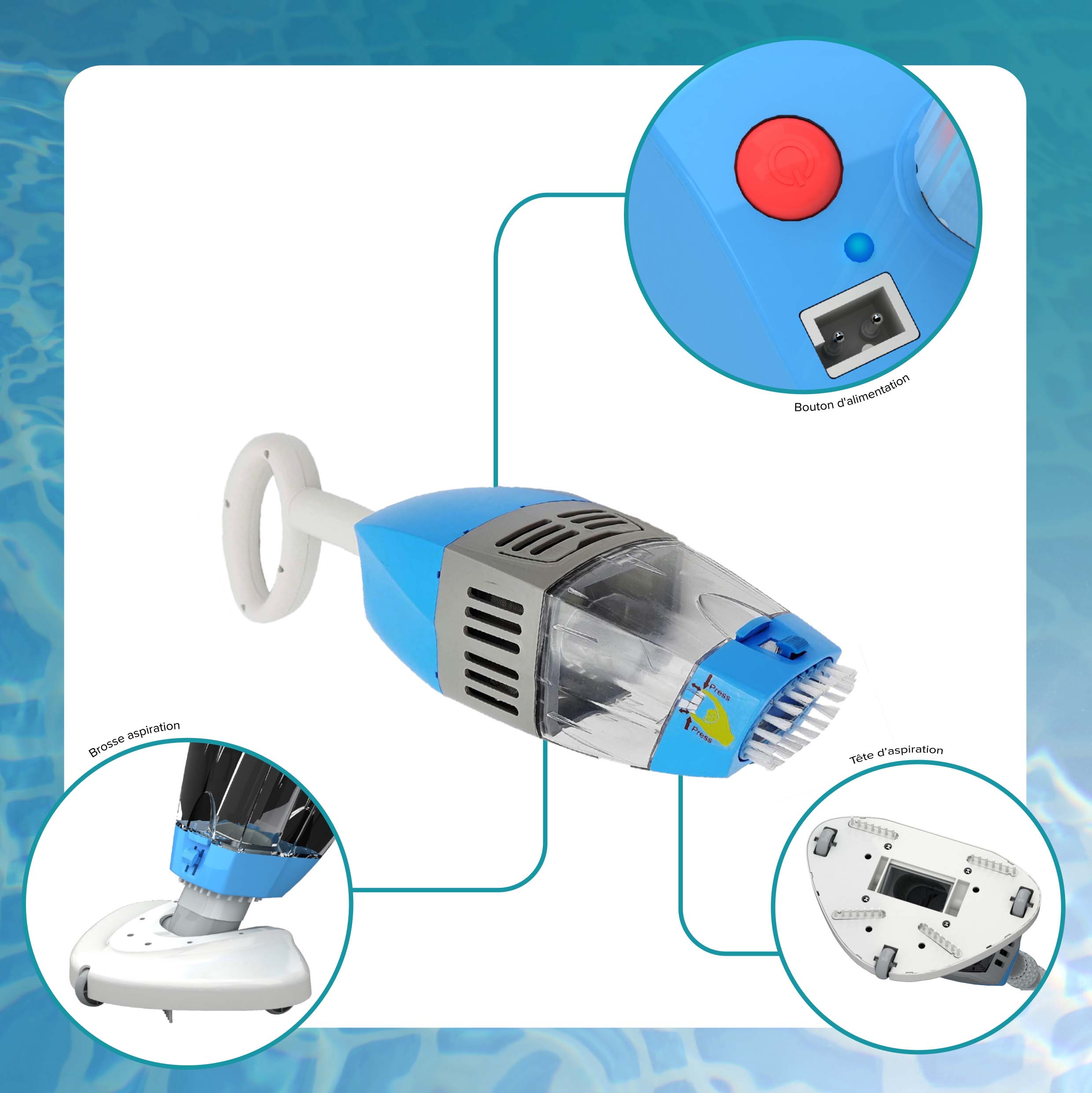 Robot aspirateur sans fil pour piscine - Entretien et traitement piscine -  Piscine et Spa - Jardin et Plein air