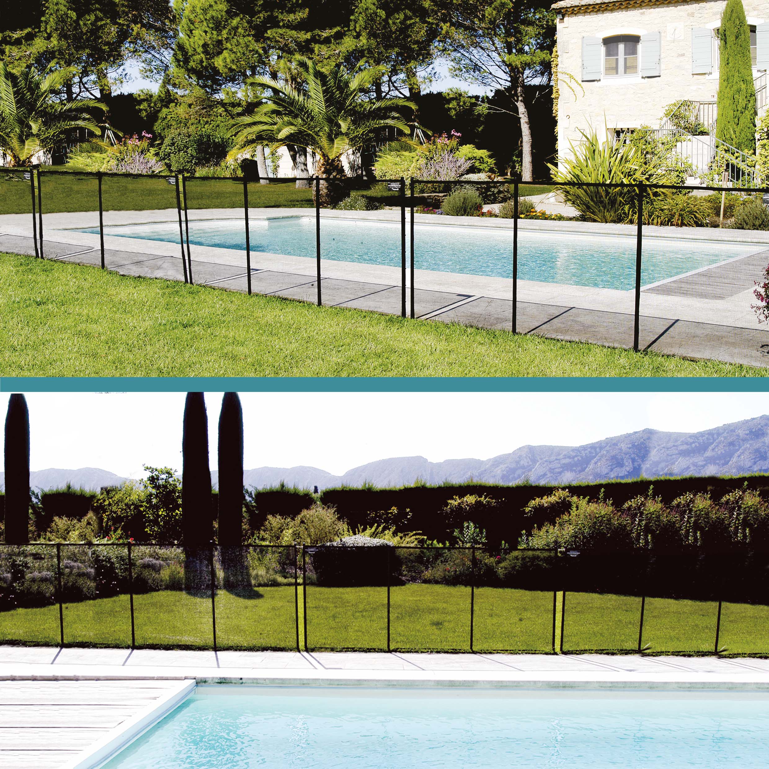 Couvertures piscine, version sécurité et hivernage, en PVC opaque,  fabrication sur mesure. Spa & Piscine