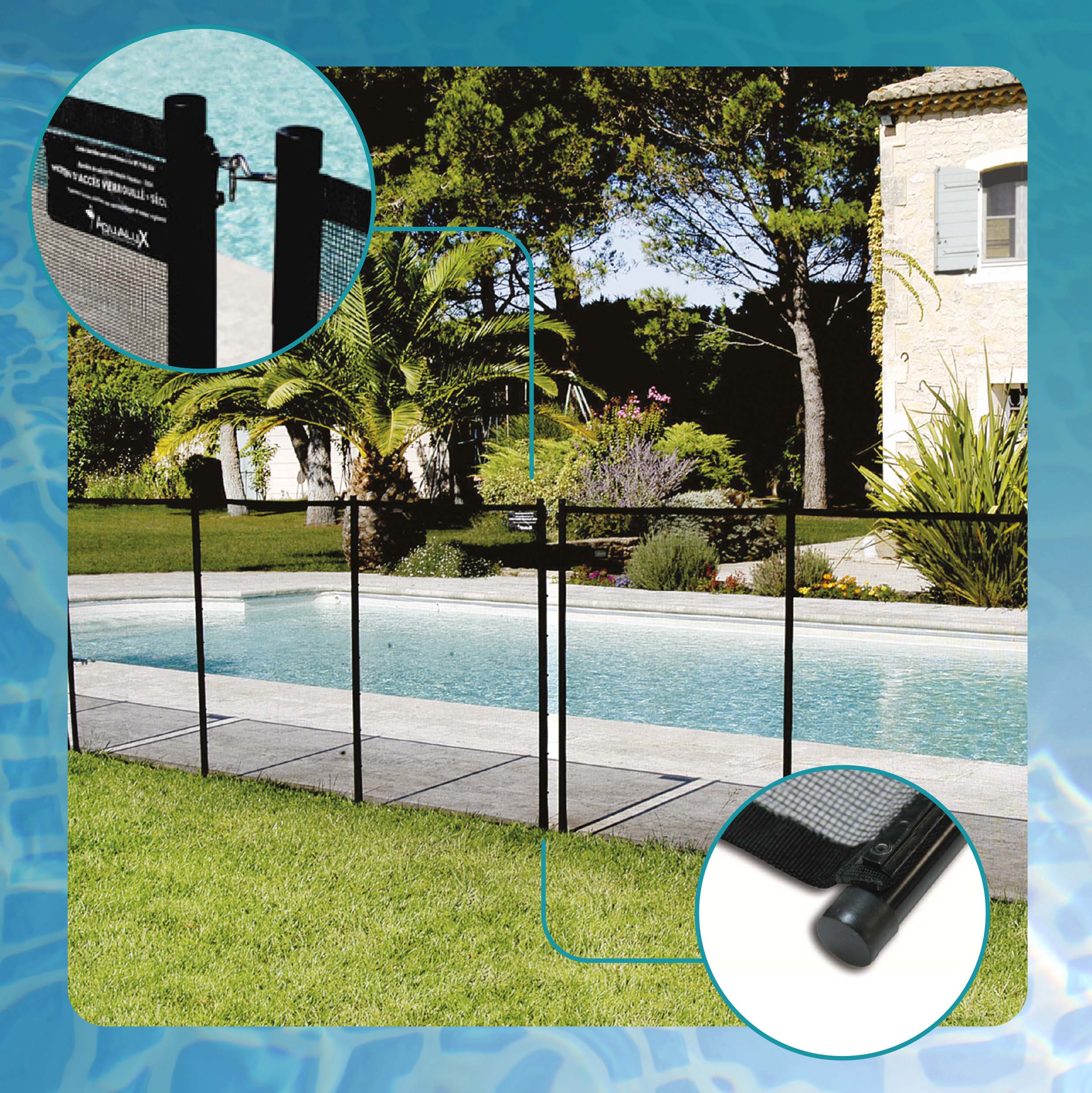 Barrière De Sécurité Piscine - Protection piscine- NF P 90-306