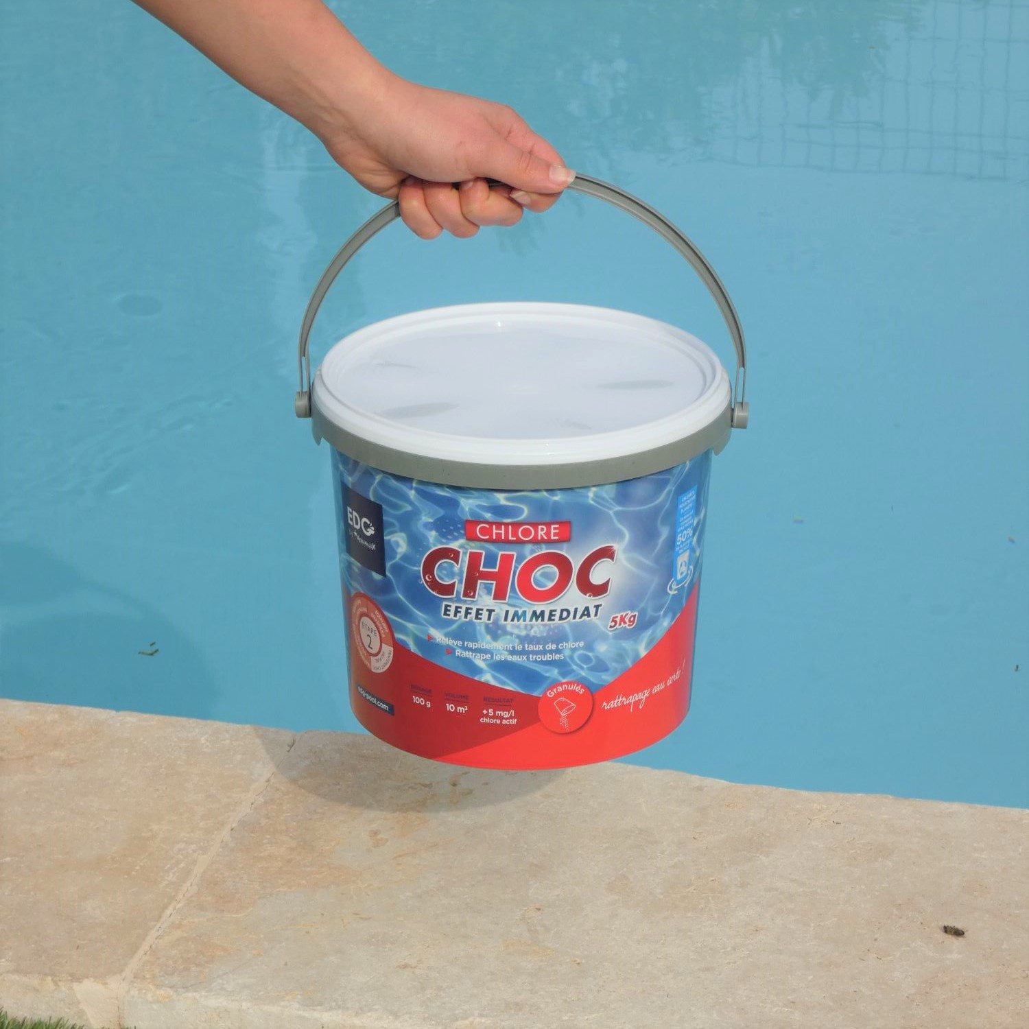 Chlore non stabilisé granulé 5 kg pour piscine