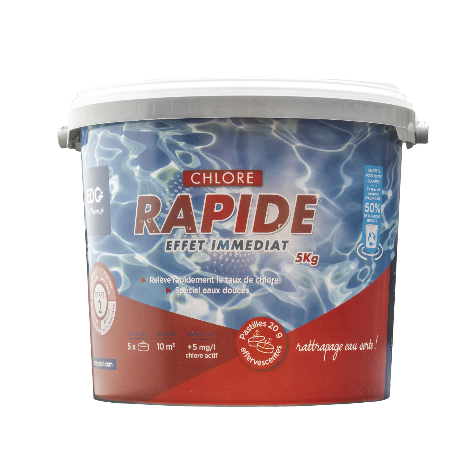 Chlore Rapide Pastilles de 20 gr - EDG By AQUALUX