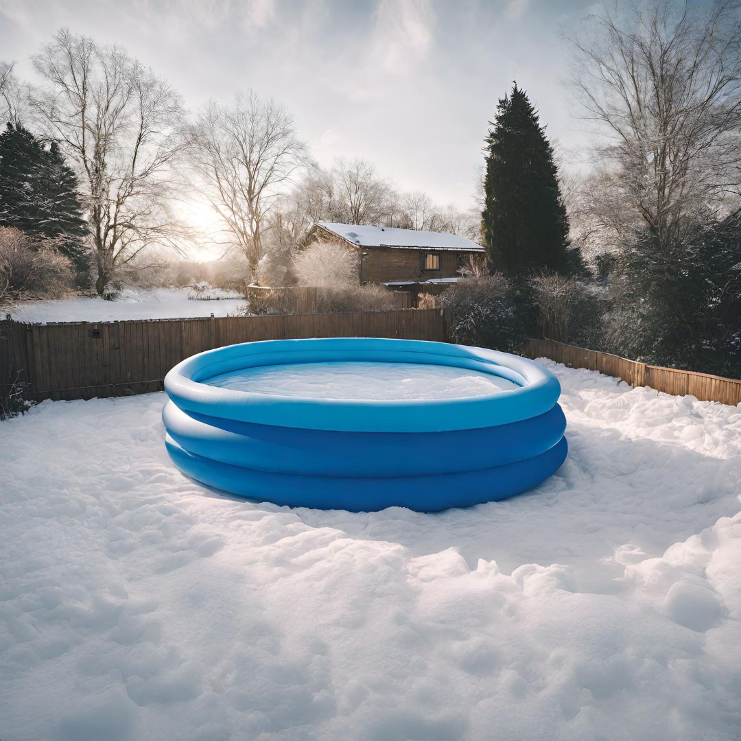 piscine gonflable en hiver