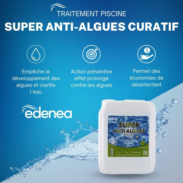 Anti-Algues Curatif – EDG By AQUALUX – Bidon de 5 Litres