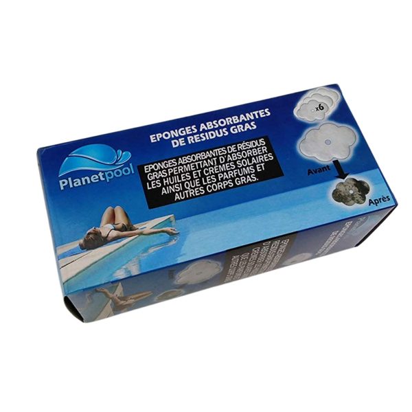 8000870ES Absorbant de residus Gras pour Skimmer Piscine PACKAGING