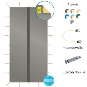 W2.3 Grille devacuation des eaux de pluie piton douille sandowclic avec passant darrimage