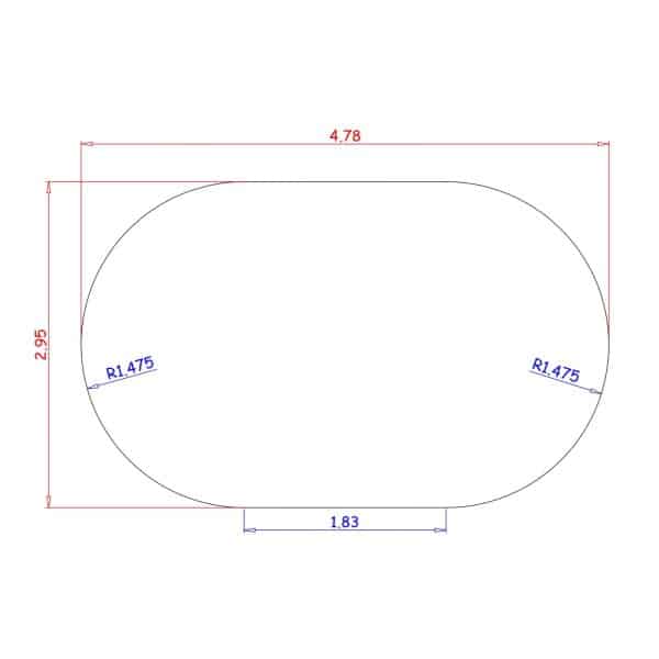 108789Couverture Solaire Ovale 2,95 x 4,78 m 1