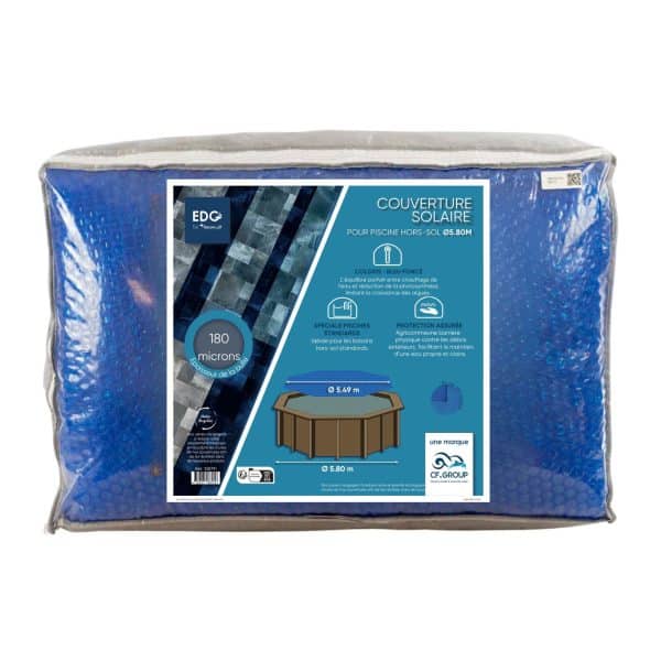 108791 Couverture Solaire Ø 5 21 m Bleue Foncé 180 Microns