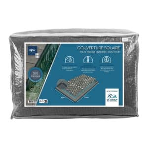 108798 Couverture Solaire Gris Opaque 300 Microns 3.95x7.95 m pour PISCINE ENTERREE 4x8m
