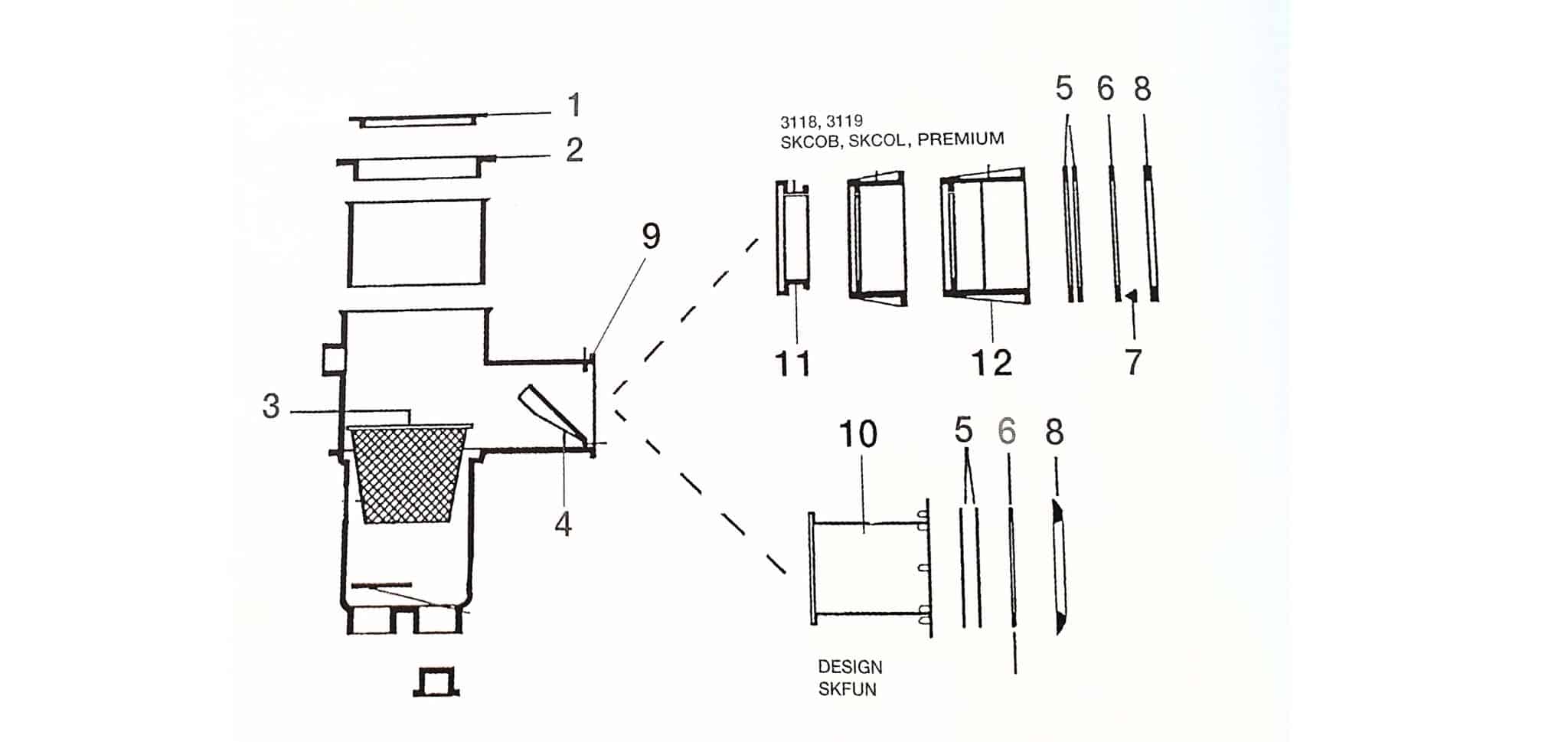 SCHEMA ECLATE Hayward SERIE 11 Skimmers SKCOB SKCOL DESIGN