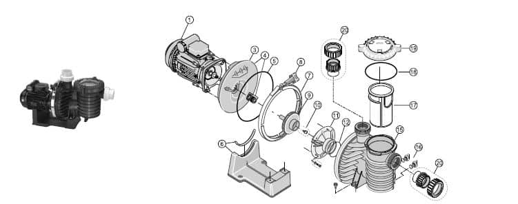 SCHEMA VUE ECLATE STA RITE 5P6R INTELLIFLO SW5P6R