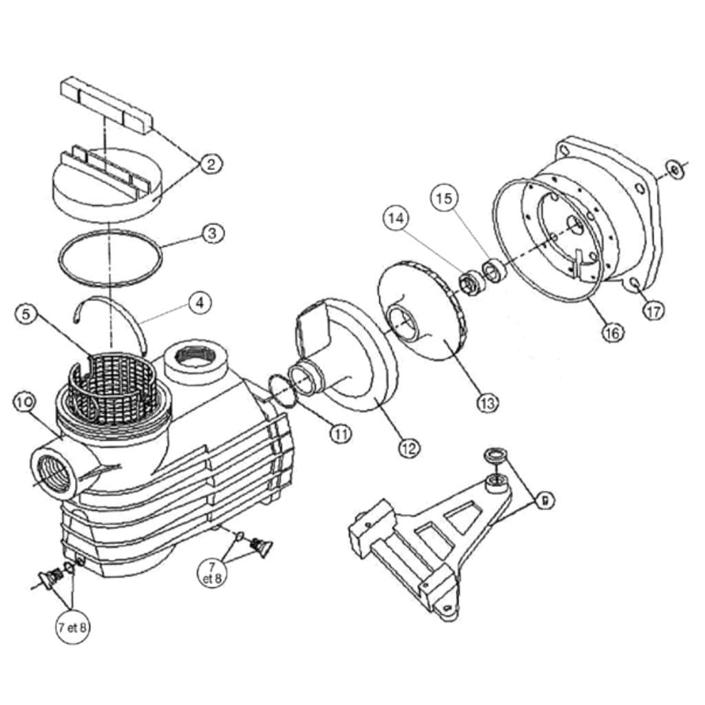 VUE ECLATE POMPE DELFINO AEP