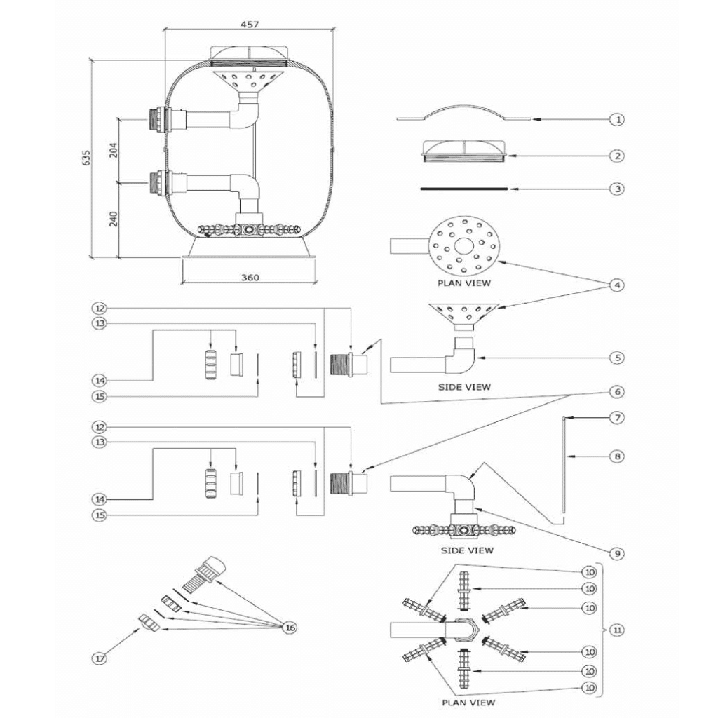 VUE SCHEMA ECLATE FILTRE LACRON 500 VUE SCHEMA ECLATE FILTRE LACRON 500