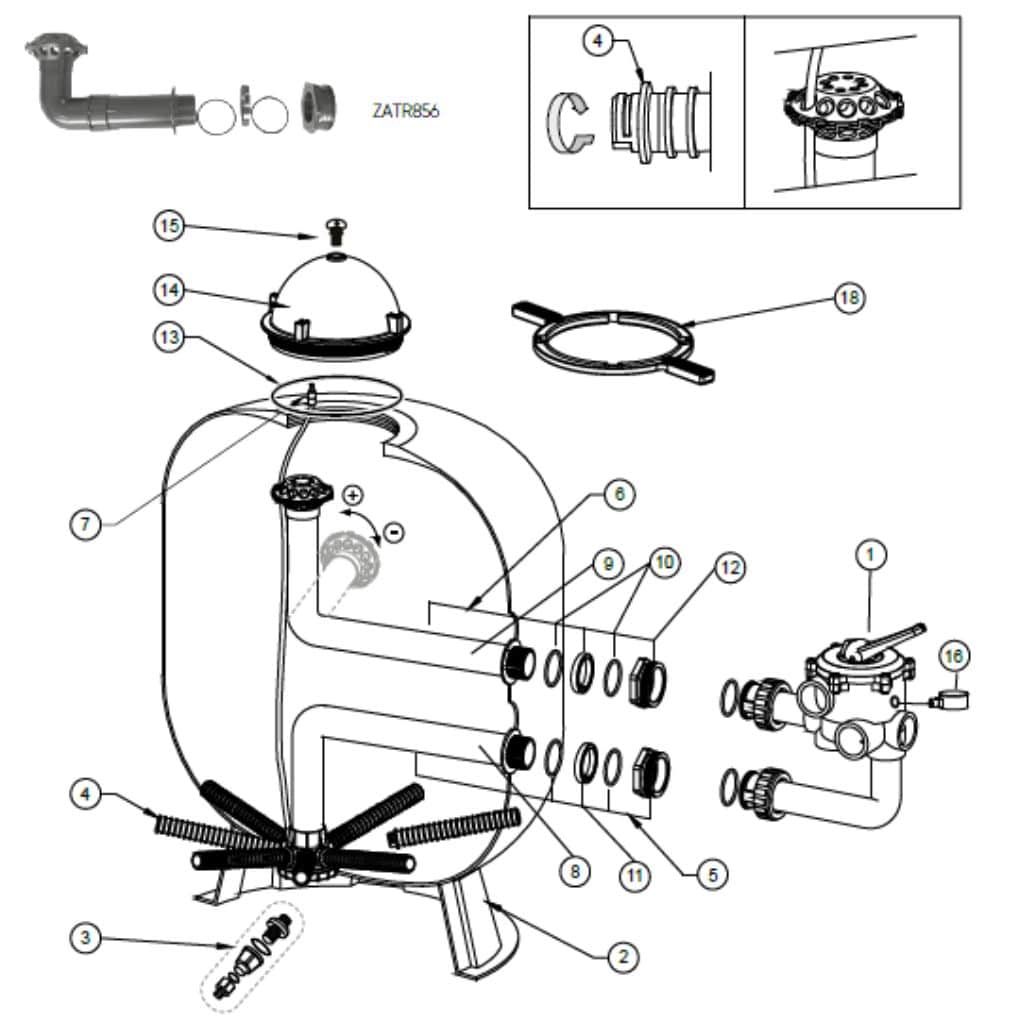 VUE SCHEMA ECLATE FILTRE TRITON TRITON II