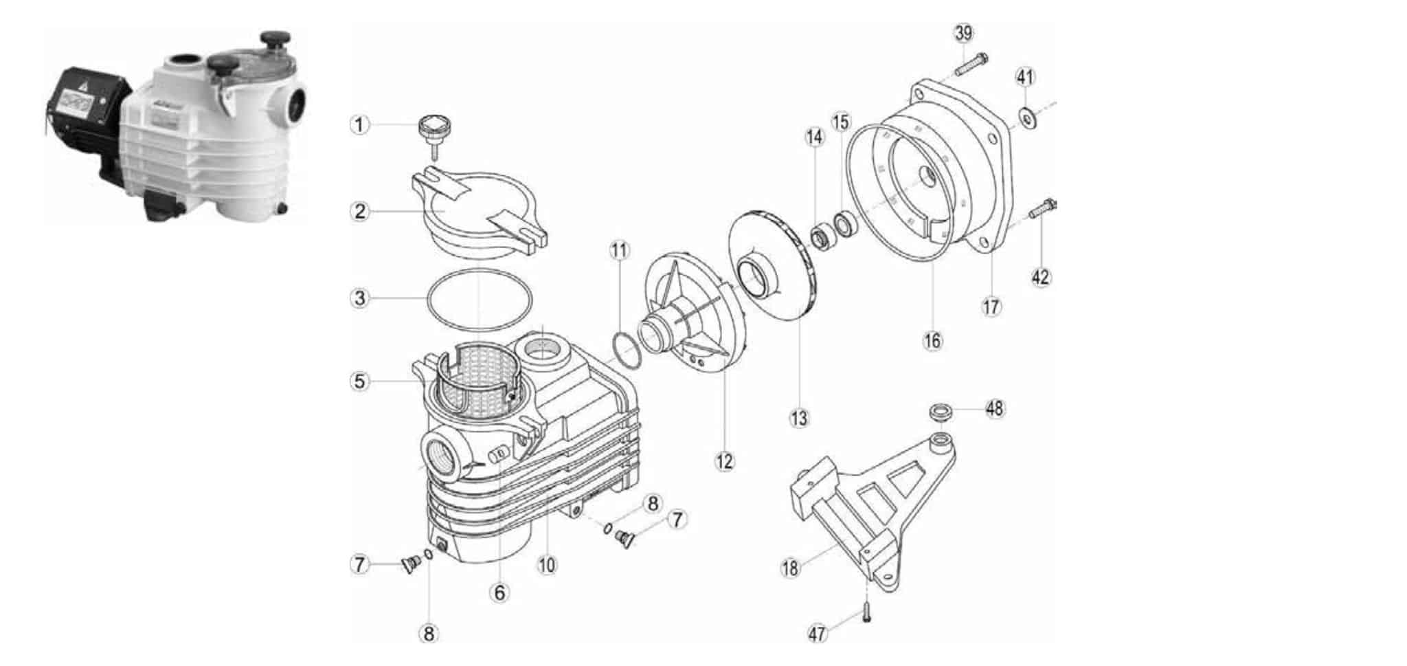 VUE SCHEMA ECLATE POMPE KRIPSOL ONDINA VUE SCHEMA ECLATE POMPE KRIPSOL ONDINA