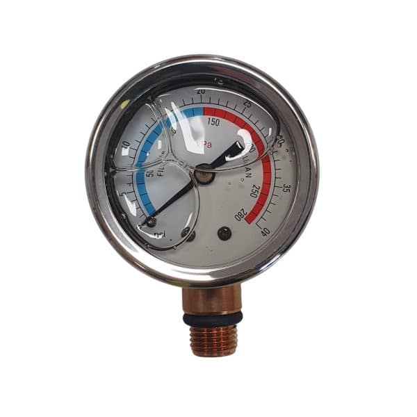 ZAVFC05 Manomètre pour filtre à Cartouche VIATLIA VITFC 0 4 B 14de pouce Inox Glycérine (6)