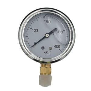 ZALA05 Manomètre à Bain d'Huile pour Filtre LACRON ET MICRON de WATERCO (Montage arrière) (2)