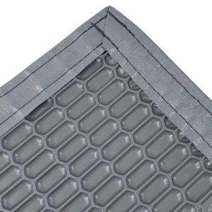 S03BP04100 Couverture Solaire Alvéolaire Bordée Perimètre 500 Microns Gris translucide Sur Mesure Gris Translucide Bordée Périmètre